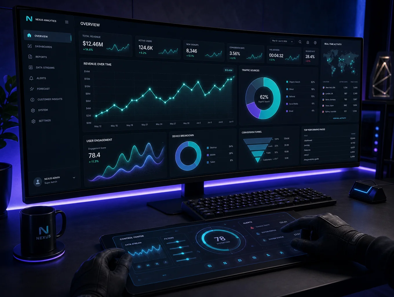 Flux data visualization platform interface